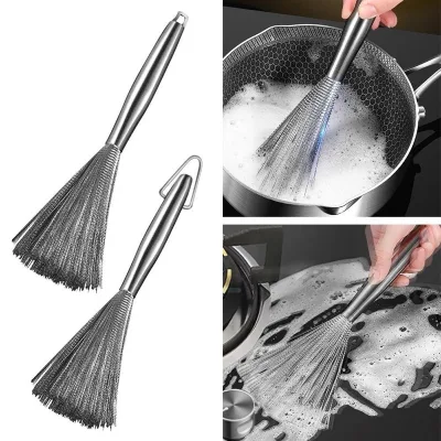 Chổi Thép (N3) Cọ Xoong Cọ Nồi Chảo Inox Đánh Bay Vết Bẩn Đa Năng Có Tay Cầm Cao Cấp