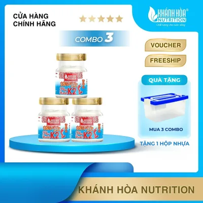 Nước Yến Sào 18% Tổ Yến Không Đường/ Đường Phèn Bổ Sung Vitamin K2 - Khánh Hòa Nutrition - Lọ 70ml