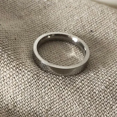 Nhẫn bạc Trang sức thép không gỉ đơn giản mỏng dành cho nam giới