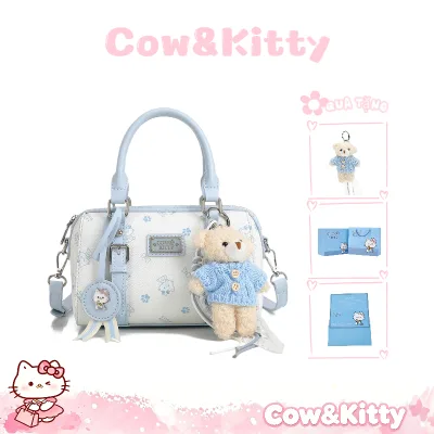 Túi Boston dành cho nữ Cow&Kitty/BORRY ROSA Túi xách dễ thương và đa năng Quà tặng ngày lễ tình nhân Quà tặng năm mới