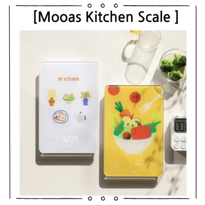 Cân nhà bếp kỹ thuật số Mooas – Phiên bản minh họa | Nấu ăn cân thực phẩm trẻ em có độ chính xác cao | Cân kỹ thuật số | Cân thực phẩm nhà bếp Hàn Quốc | Cân nhà bếp