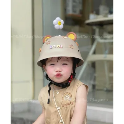 Mũ Bảo Hiểm Trẻ Em Vành Tròn Cute cho bé 3-10 tuổi. Mũ cho cả bé trai và bé gái.