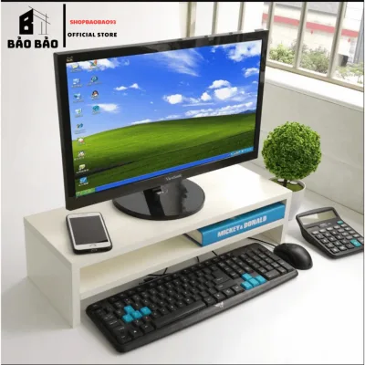Kệ gỗ kệ màn hình đa dạng kích thước giúp bạn gọn gàng trong góc làm việc