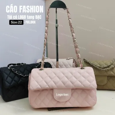 túi xách nữ đeo chéo nữ - FULLBOX - size 22 ( mẫu mới)- QC cao cấp. chất liệu da sần nhập khẩu đủ 4 màu- sỉ -lẻ sll