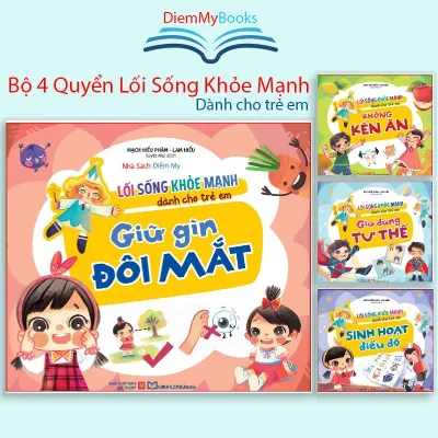 Sách- Bộ 4 Quyển Lối Sống Khỏe Mạnh Dành Cho Trẻ Em- Sách Truyện Thiếu Nhi