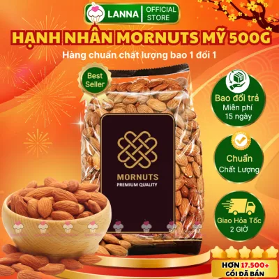 Hạnh Nhân Mỹ Mornuts 500g Tách Vỏ Sấy Chín Loại 1 –Nhân Hạt Béo Bùi Ăn Kiêng