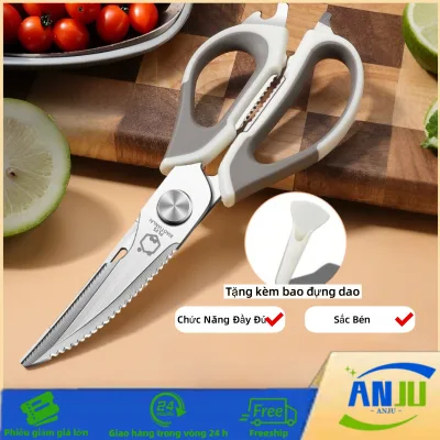 Kéo Nhà Bếp Đa Chức Năng, Kéo Cắt Đồ Ăn, Cắt Xương, Mở Chai Thực Phẩm Lưỡi Thép Không Gỉ Cao Cấp