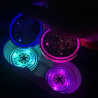 Đèn LED Trang Trí Nội Thất Ô Tô 7 Màu, Đế Lót Ly Phát Sáng USB, Thảm Lót Ly, Phụ Kiện Trang Trí Xe Hơi