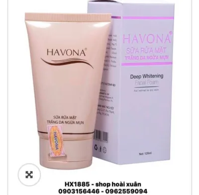 Sữa rửa mặt trắng da ngừa mụn HAVONA ngọc trai Deep whitening Facial Foam 120ml - HX1885 - Làm đẹp / Chăm sóc da mặt / Sữa rửa mặt