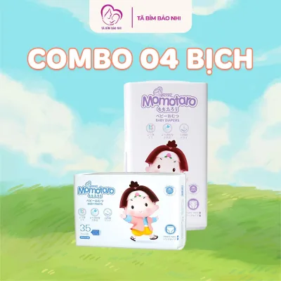 Tã Bỉm MOMOTARO Chính Hãng, Bỉm Dán Tã Quần Mỏng Nhẹ Tiết Kiệm Cho Bé Full Size