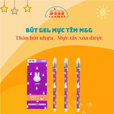 Bút Gel Mực Tím M&G 65830 - Bút Mực Tẩy Xóa Được - Văn Phòng Phẩm Sao Mai