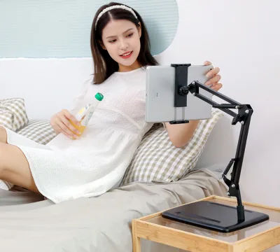 Giá Đỡ iPad Nhôm Kẹp Xoay 360 Độ Gấp Gọn Để Bàn Kiêm Kệ Đỡ Máy Tính Bảng Tablet, Điện Thoại Di Động Đa Năng Cao Cấp.