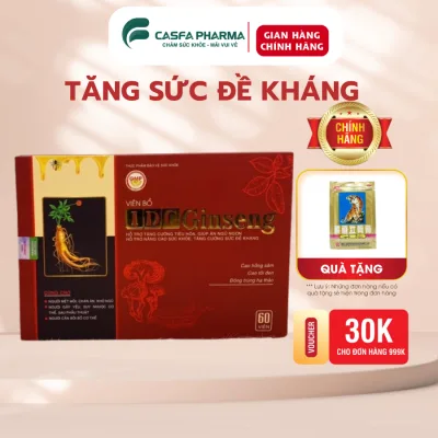 Tăng Đề Kháng IDC Ginseng - Bổ Sung Vitamin, Hỗ Trợ Hệ Miễn Dịch - Thực Phẩm Bảo Vệ Sức Khỏe - Hộp 60 Viên