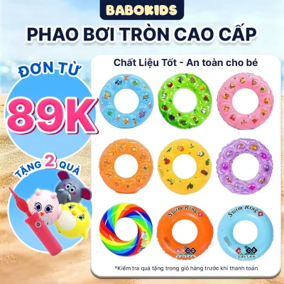 Phao Tròn Tập Bơi 2 Lớp Dày Đủ Size 70-80- 90cm Cho Trẻ Em & Người Lớn, Phao Bơi Cho Bé Cao Cấp