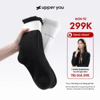 Tất Vớ Nam Nữ Cổ Cao Trơn UPPERYOU Êm Ái Dày Dặn Thoáng Khí - VSF4001/VSF3001