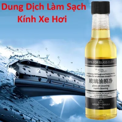 Nước Rửa Kính Tinh Chất Màng Dầu Kính Ô TÔ 180ml Thông Dụng-Dung Dịch Rửa Kính Bảo Dưỡng Xe An Toàn