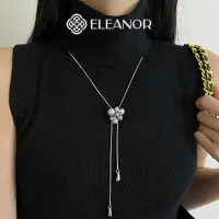 Dây chuyền nữ dây rút Eleanor Accessories phối charm bi tròn phụ kiện trang sức vòng cổ 10143