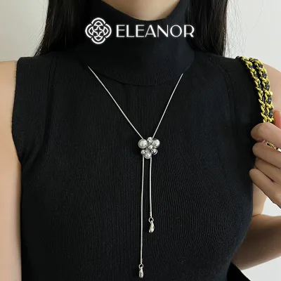 Dây chuyền nữ dây rút Eleanor Accessories phối charm bi tròn phụ kiện trang sức vòng cổ 10143