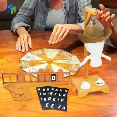 HEALMEYOU Hangman Trò chơi từ bí ẩn, Tương tác phát triển trí thông minh Hangman Board Games, Đồ chơi giáo dục Nhiều người chơi có búp bê treo bàn tiệc