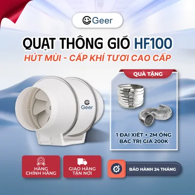 Geer Hf100 Exhaust Fan with 35W Capacity – Kitchen Smoke Exhaust Fan, Residential and Industrial Exhaust Fan, Strong Ventilation, Quiet Operation, Energy Saving, High Durability, Genuine Product