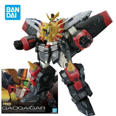BANDAI King of The Braves Gaogaigar Anime Figure RG Gaogaigar Action Figures 1/144 Scale Plastic Assembly Model Kit Toys Gift bandai mô hình