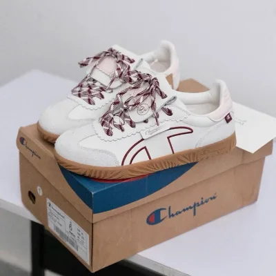 Giày_Champion Thể Thao Nam Nữ, Sneaker Nhẹ, Mũi Da Lộn Dễ Phối Đồ