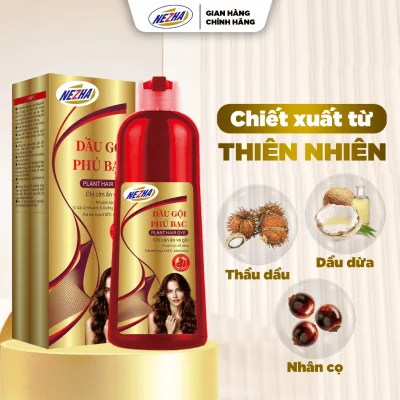 Dầu Gội Phủ Bạc Đen Tự Nhiên Việt Nam Giữ Màu Lâu Thảo Dược NEZHA không gây khó chịu trên da.