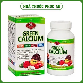 Viên uống bổ sung canxi hữu cơ cho bà bầu và mọi lứa tuổi Green Calcium Olympian Labs 100 viên