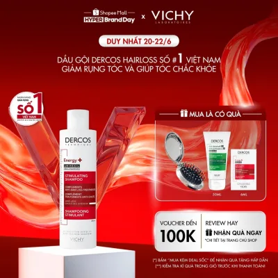 Dầu gội ngăn ngừa, giảm rụng tóc, giúp tóc chắc khỏe, dày dặn Vichy Dercos Hairloss SỐ 1 Việt Nam được khuyên dùng 200ml