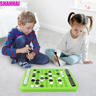 SHANHAI Kid Overturn Chess, Touch Flip Cha Mẹ-Con Tương Tác Lật Đen Trắng Cờ Vua, Trò Chơi Máy Tính Để Bàn Đồ Chơi Di Động Montessori Ngộ nghĩnh Đảo Ngược Chiến Lược Board Game Du Lịch
