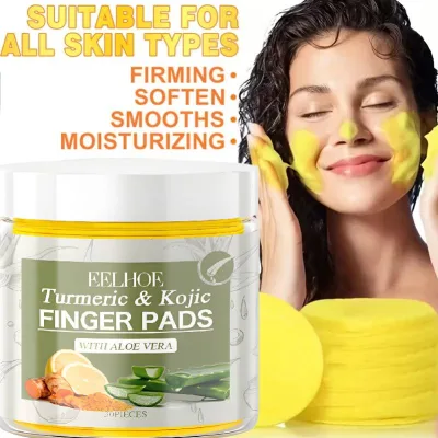 Miếng đệm da nghệ Kojic Acid chuyên nghiệp 30 miếng – Làm sạch sâu & kiểm soát dầu cho làn da rạng rỡ | Chăm sóc làm sáng da mặt trong suốt