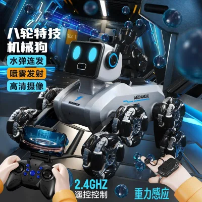8-Wheel Dog-Shaped Smart Control Vehicle – Hand-Sensing Ai Off-Road Vehicle, with Camera, Children's Toy