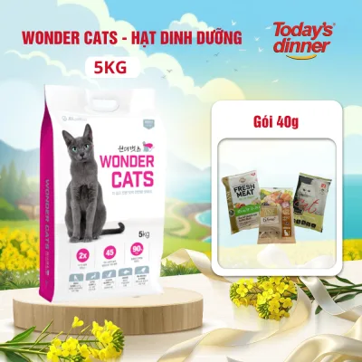 Thức ăn cho mèo mọi lứa tuổi WONDER CAT 5kg, hạt thức ăn khô nhập khẩu Hàn Quốc