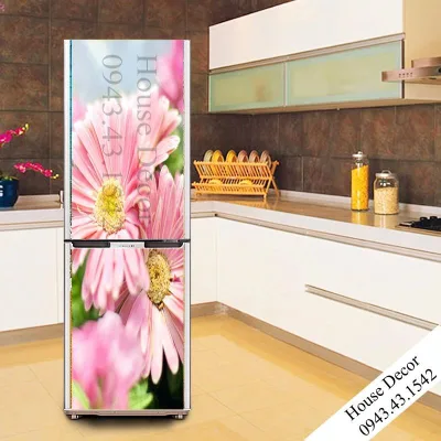 Decal dán tủ lạnh Tranh trang trí tủ lạnh Hoa đồng tiền MS 74 - Decal dán tủ lạnh máy giặt kệ tường tủ quần áo, decal dán, giấy dán, trang trí nội thất, giấy dán nội thất, trang trí nhà cửa