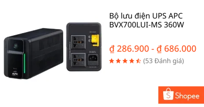 Bộ lưu điện UPS APC BVX700LUI-MS 360W