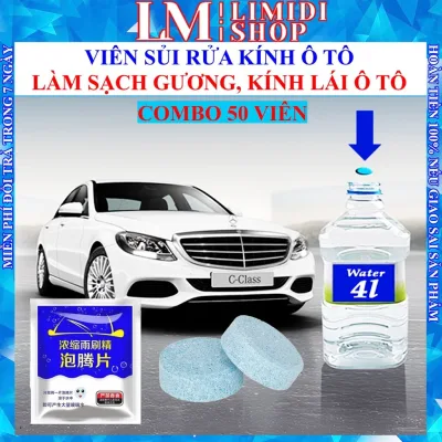Viên Sủi Rửa Kính - Nước Rửa Kính Ô tô - Nước Rửa Kinh Ô tô - Nước Rửa Kính - Viên Rửa Kính - Viên Xủi Rửa Kính - Viên Sủi Rửa Kính Xe Ô tô - Nước Rửa Kính Oto - Chăm Sóc Kính Xe Hơi - 1V = 4L - LIMIDI NHẬP KHẨU