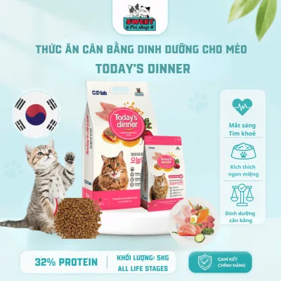 Thức ăn cho mèo mọi lứa tuổi Today's Dinner Hàn Quốc 5kg - Thức ăn hạt cho mèo Sweet p