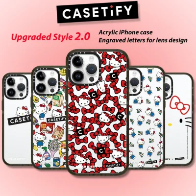 Casetify hello KT hello Kitty Vỏ Điện Thoại iPhone15ProMax Tương Thích Với Vỏ Điện Thoại Acrylic 13 Thích Hợp Cho iPhone11 Vỏ Điện Thoại 12Promax 13Promax 11 12 13 14 15 Vỏ Điện Thoại