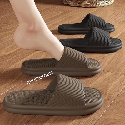 Dép lê Nam Nữ Kẻ Tăm Mùa Hè - Dép lê đi trong nhà văn phòng êm chân chống trơn trượt mềm mại (si hot)