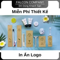 Bộ amenities, Bộ đồ tiêu hao phòng tắm lúa mạch đóng túi giấy kraft nâu thân thiện môi trường