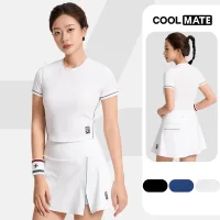 Set bộ thể thao, Pickleball nữ Áo thun Croptop Drive Mesh và Váy 2 lớp Knit Aline Driveshot (có quần bảo hộ) nhẹ, thoáng khí, co giãn tự nhiên - Coolmate Women