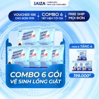 Combo 10 túi bột tẩy lồng máy giặt Saiza 150gr - tẩy lồng, vệ sinh máy giặt hiệu quả