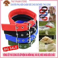 VÒNG CỔ CHO CHÓ MÈO TỪ 1-30KG CÓ ĐỆM DA BẰNG VẢI DÙ VÀ MÓC KHÓA SẮT SIÊU CHẮC CHẮN - PHỤ KIỆN THÚ CƯNG HOUSE & PET SHOP