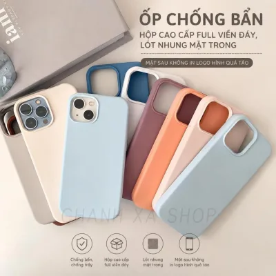 Ốp lưng chống bẩn iphone full viền lót nhung dành cho ip 7plus x xsmax 11 12 13 14 15 16 pro max promax plus 12promax