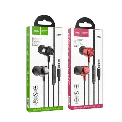 Tai nghe dây Hoco M87 có micro, chân cắm 3.5mm, chống ổn, âm thanh chân thật