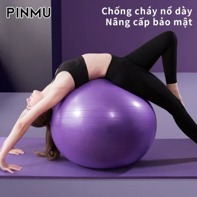 Bóng tập Yoga PINMU Banh Tập Gym Thể Hình Cao Cấp(Size 55, 65, 75CM)Dày 2mm Chống Nổ(Tặng bơm bóng)