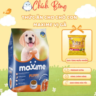 Thức ăn cho chó con maxime, hạt cho chó con maxime vị gà, thức ăn hạt cho chó con vị gà maxime