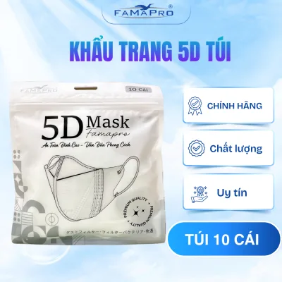 1 Túi 10 Cái Khẩu Trang 5D Nam Anh Famapro