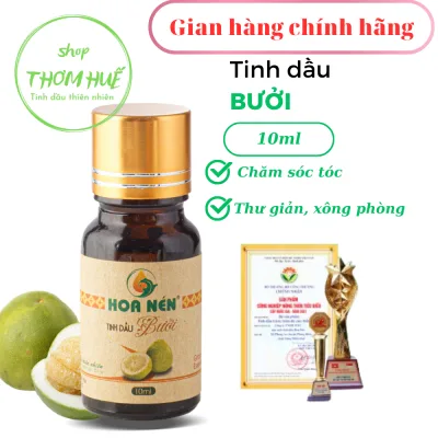 Tinh dầu Bưởi nguyên chất - Hoa Nén - Thơm dịu nhẹ, chăm sóc tóc, thư giãn - 10ml