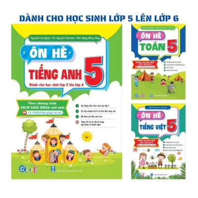 Sách- Combo Ôn Hè Toán, Tiếng Việt, Tiếng Anh Lớp 5 (Dành cho học sinh lớp 5 lên lớp 6)